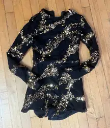 Black & Gold Sparkle Bodysuit