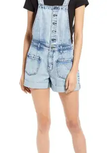 Hidden Denim X Free-people Collab Women's Blue Dungarees-overalls Size Medium