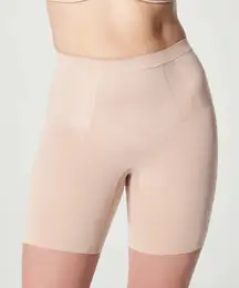 Spanx Sculpt OnCore Mid Thigh Slimming High Rise Shorts Nude Size XL