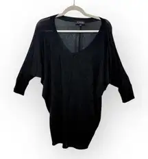 Wantable Black Oversized Dolman Tunic Top Elevated Basics Minimalist M