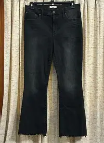 Madewell 32 Tall Cali Demi-Boot Jeans in Berkeley Black: Chewed-Hem Edition