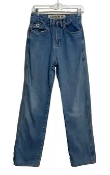 Cinch Jeans White Label Cowboy Western Blue Denim Straight Leg WOMEN's Size 18S