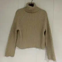 Neutral Tan Turtleneck Sweater