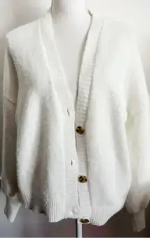 J by Joie • White Fuzzy Super Soft and Cozy Cardigan