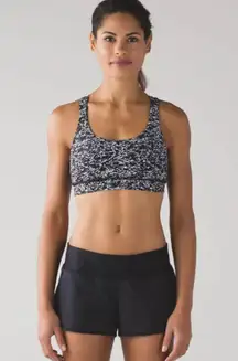 Lululemon  Energy Bra Ice Wave Black White Size 4