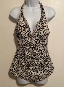 Catalina Black and White Skirted One Piece Bathing Suit