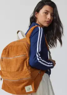 Urban Outfitters BDG Ribbed Corduroy Backpack in Sienna Brown