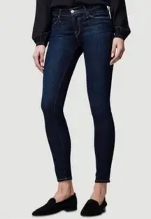 FRAME Le Skinny De Jeanne Queens Way Dark Indigo Wash High Waisted Jeans size 27