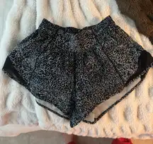 Black Patterned Lululemon Shorts