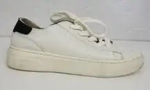 ZARA  Womens Shoes Size 35 White Low Top Lace-Up Round Toe Classic Casual Sneaker