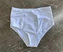 High-Waisted White Bikini Bottoms