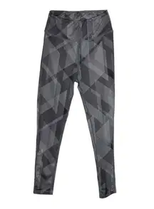 Orangetheory Leggings Gray Geometric Print‎ Crop Length Skinny Leg Fitted