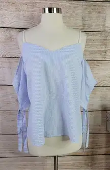 Urban Outfitter Kimchi Blue‎ Women’s Cold-Shoulder Tie-Sleeve Top Size Large