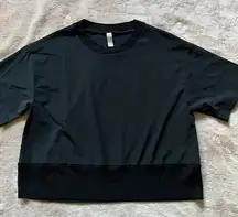 Athleta Boxy Oversized Zephyr Crop Top Tee Womens XS‎ Athletic Lightweight Yoga