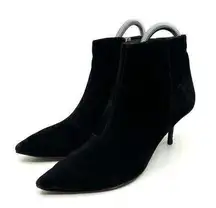 Burberry Black Suede Pointed Toe Stiletto Ankle Boots Women's 5.5 US