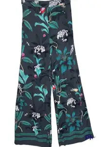 Anna Glover x H&M Tropical Print Elastic Waist Wide Leg Pants Size 8