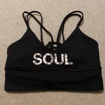 Soul Cycle Uncaged Bra Size 6 Black