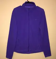 Nike FIT THERMA Women's Fleece Purple Thumbholes Zip-Up Jacket