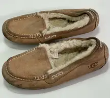 UGG Ansley Suede Moccasin Slippers Shoes  3312 Women Tan 8
