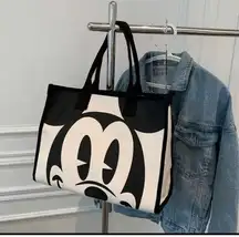 Mickey Mouse Tote Bag Black White Shopping Bag