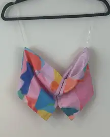 Princess Polly Colorful Abstract Print Corset Front Strapless Top Size 6