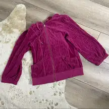 Juicy couture Y2K vintage velour full zip jacket