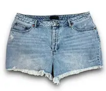 House of Harlow 1960 Denim Jean Cutoffs Shorts Button Fly High Waist Size 32