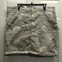 Seven7 Women's Plus Size 18 Green Camo Cotton Modal Blend Utility Skirt