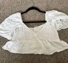 White Top Pull & Bear Crop