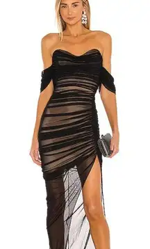 Nookie Dita Mesh Gown in Black