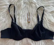 Skims Cotton Jersey T-shirt Bra Soot Size 40C