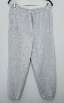 Skims Women's Light Grey Sweatpants Joggers Medium Drawstring Waist Pockets