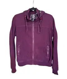 L.A.M.B. Gwen Stefani Vintage Y2K 2007 Zip Up Hoodie Sweatshirt Size XL Burgundy