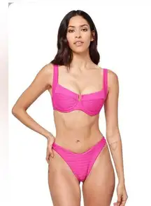 L*Space Chain Link Texture Camellia Bikini set, Medium, BRAND NEW, $203
