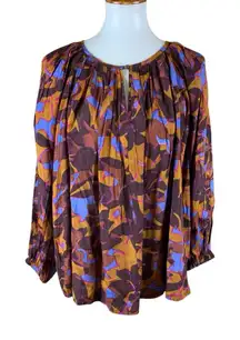 Roller Rabbit‎ Women’s Blouse Medium Multicolor Abstract Print 100% Viscose