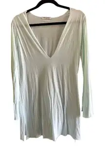 Michael Stars Women's White 100% Cotton V-Neck Pullover T-Shirt Size 2