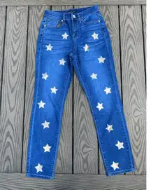 Boston Proper size 2/26 star print slim ankle jean