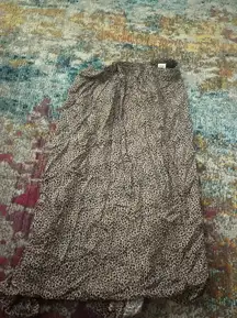Leopard Print Wrap Skirt