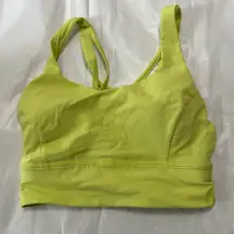 neon green sports bra size 4