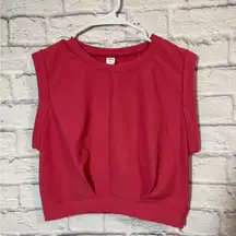 Halara Patitoff Flow Crew Neck Sleeveless Cropped Yoga Top, sz Med