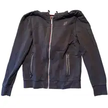 Peloton x Fourlaps Sweatshirt Women's M‎ Gray Purple Full Zip Cycling Workout