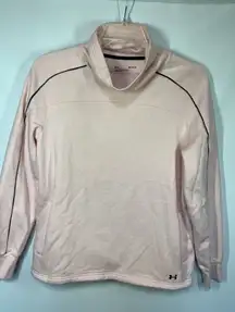 -2. Under Armour Women's Rival Fleece Funnel Neck Pullover Sweater Pink Black Me