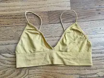 Cotton On Seamless Triangle Longline Mustard Bralette