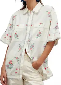 Free People We The Free Emma Embroidered Blouse S (flaw) $198