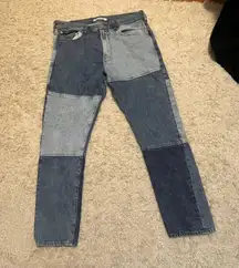 Patch work Skin Taper Jeans Size 34