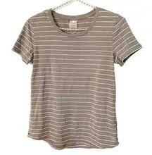 CALIA by Carrie Underwood Size XS Green Modal Blend Stripe Short Sleeve T-shirt