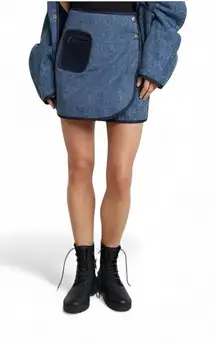 G-Star Quilted short skirt Fabric OLTREMARE LINEN GAUZE color: RAW DENIM Size 28