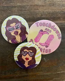Game Day Pins Buttons Sorority