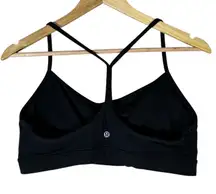 Lululemon Flow Y Sports Bra Nulu Womens 14 Black Light Support Athleisure Gym