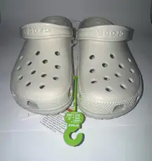 Crocs Classic Clog- 10001-0HZ- Linen/Off-White- Women(8), Men (6)